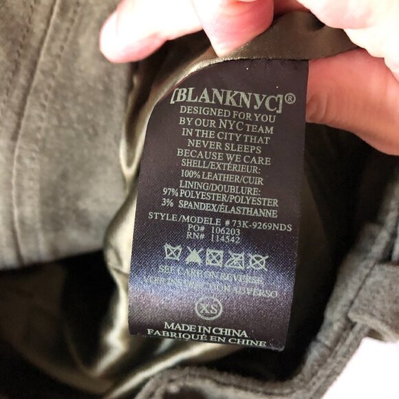 BlankNYC French Olive Green Moto Jacket #3000-EP - Picture 4 of 8